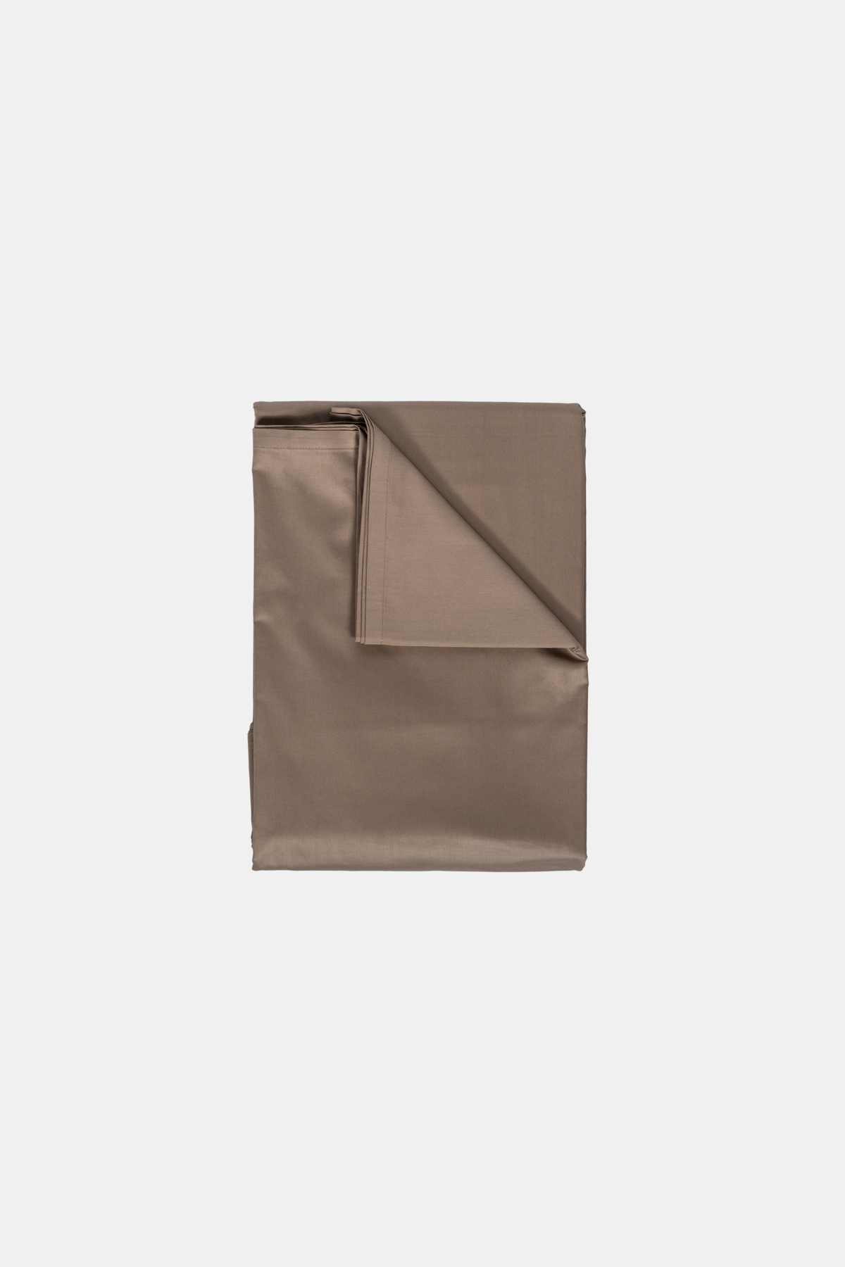 Lakan i taupe, ekologisk bomullssatin – Read The Label