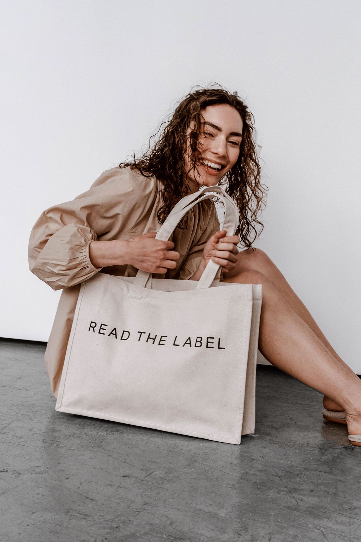 Canvas tote bag i ekologisk bomull – detaljbild