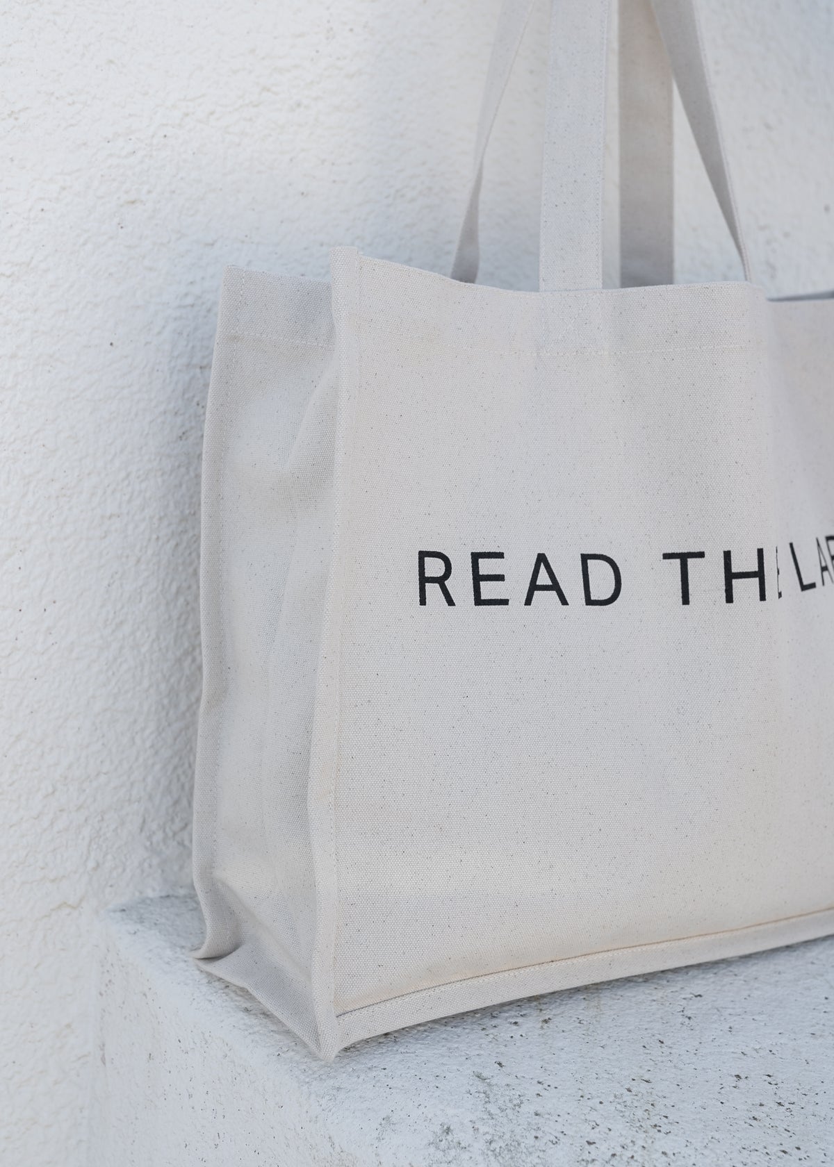Canvas tote bag i ekologisk bomull – detaljbild